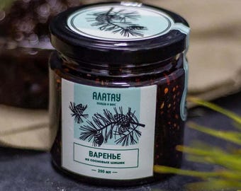 Mermelada de piña Alatau con piñas baby, pasta gourmet ecológica rusa, 260 g/9,17 oz