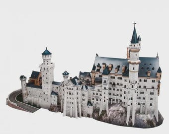 Puzz-3d Bavarian Castle P3D-801 1000 Piece Puzzle Wrebbit Vintage