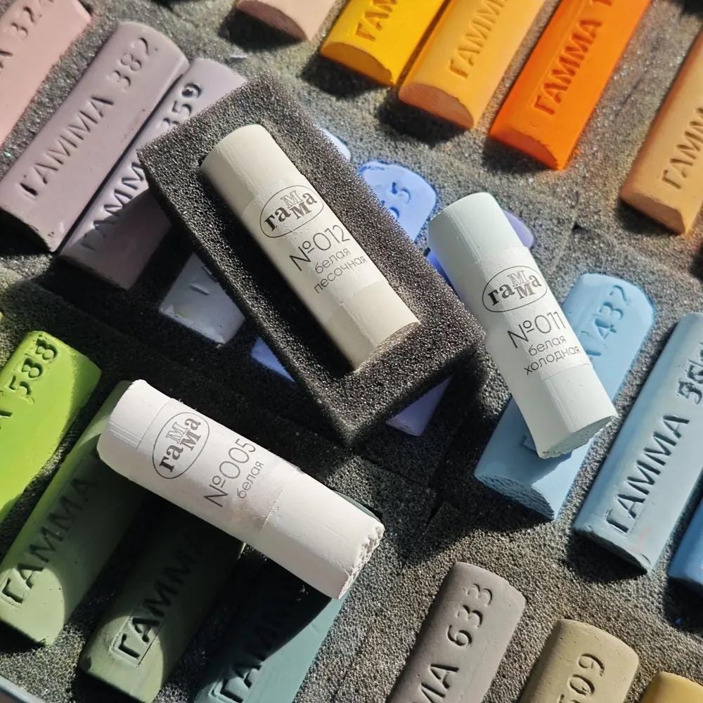 Gamma Soft Pastel Set – 3 White Shades for Artists, Blending ...