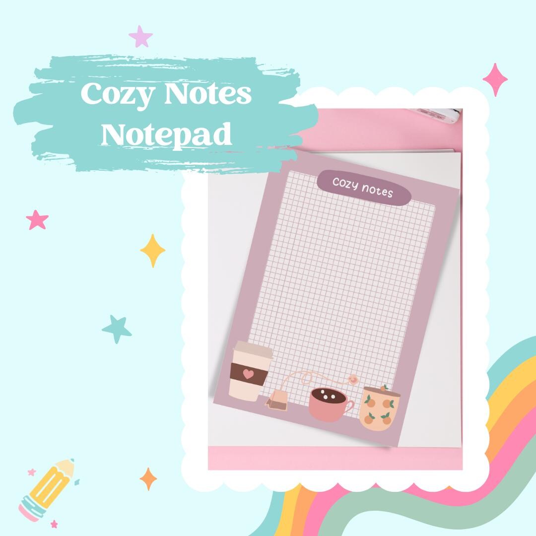 Cozy Notes Cozy Notes Notepad: Kawaii Daily To-do List - Etsy