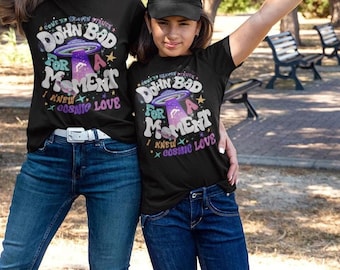 Camiseta juvenil y camiseta unisex Por un momento supe que el amor cósmico, camiseta del amor cósmico, regalo para un amigo, camiseta llorando en el gimnasio, Down Bad