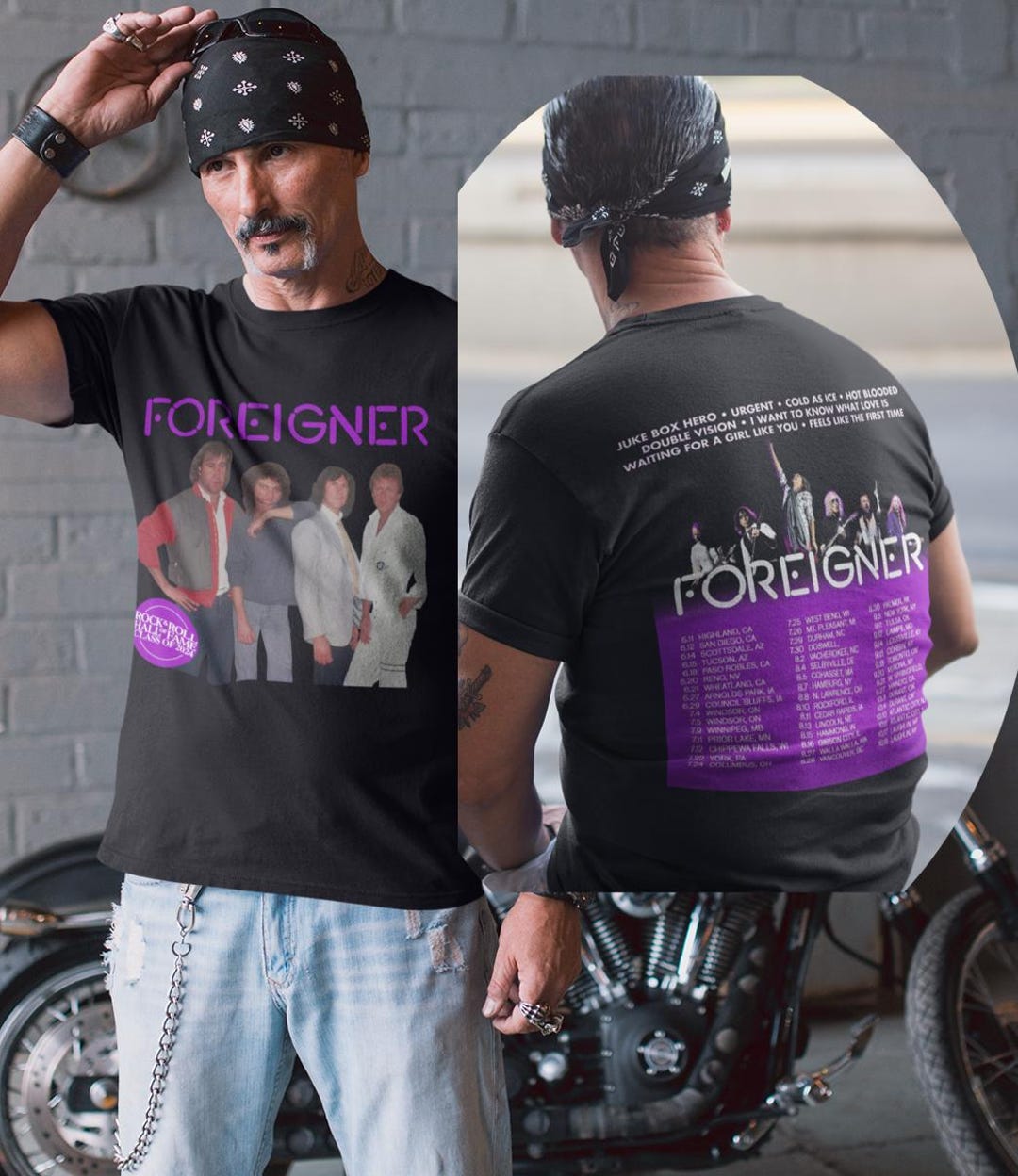 ユニセックスTシャツ フォリナーバンドTシャツ、スウェットシャツ