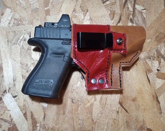 Handgefertigte Lederne Hoster.  IWB Rechte Hand ziehen