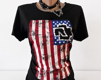 Vintage Rammstein Grunge Merch T-Shirt America Rock Metal Band