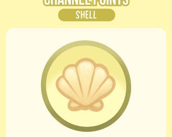 Ocean, Shell Twitch Channel Points Icon / Twitch Channel Points Icon / Twitch Emotes / Channel Points Redemption
