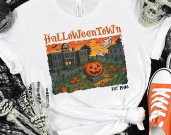Halloweentown T-Shirt: Vintage Halloween Crewneck, Spooky Season Tee