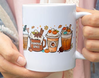 Pumpkin spice coffee mug, Cute Fall Coffee Mug, Pumpkin Spice mug, Fall Drink Mug, Coffee Lover mug, Halloween Gift mug, hot chocolate mug