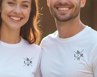 Personalized Anniversary Name T-shirt, Custom Anniversary Date Shirt, Matching Couples Outfit, Honeymoon Shirt, Wedding Date Sweatshirt