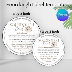 Sourdough Label Template, QR Code Sign, Cottage Food Law Labels, Sourdough Bread Care Tips, Sourdough Ingredient Label, Bread Care Card