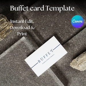Buffet Card Template, Editable Buffet Cards, Buffet Cards Wedding, Buffet Food Card, Buffet Label Cards, Buffet Table Cards, Food Label