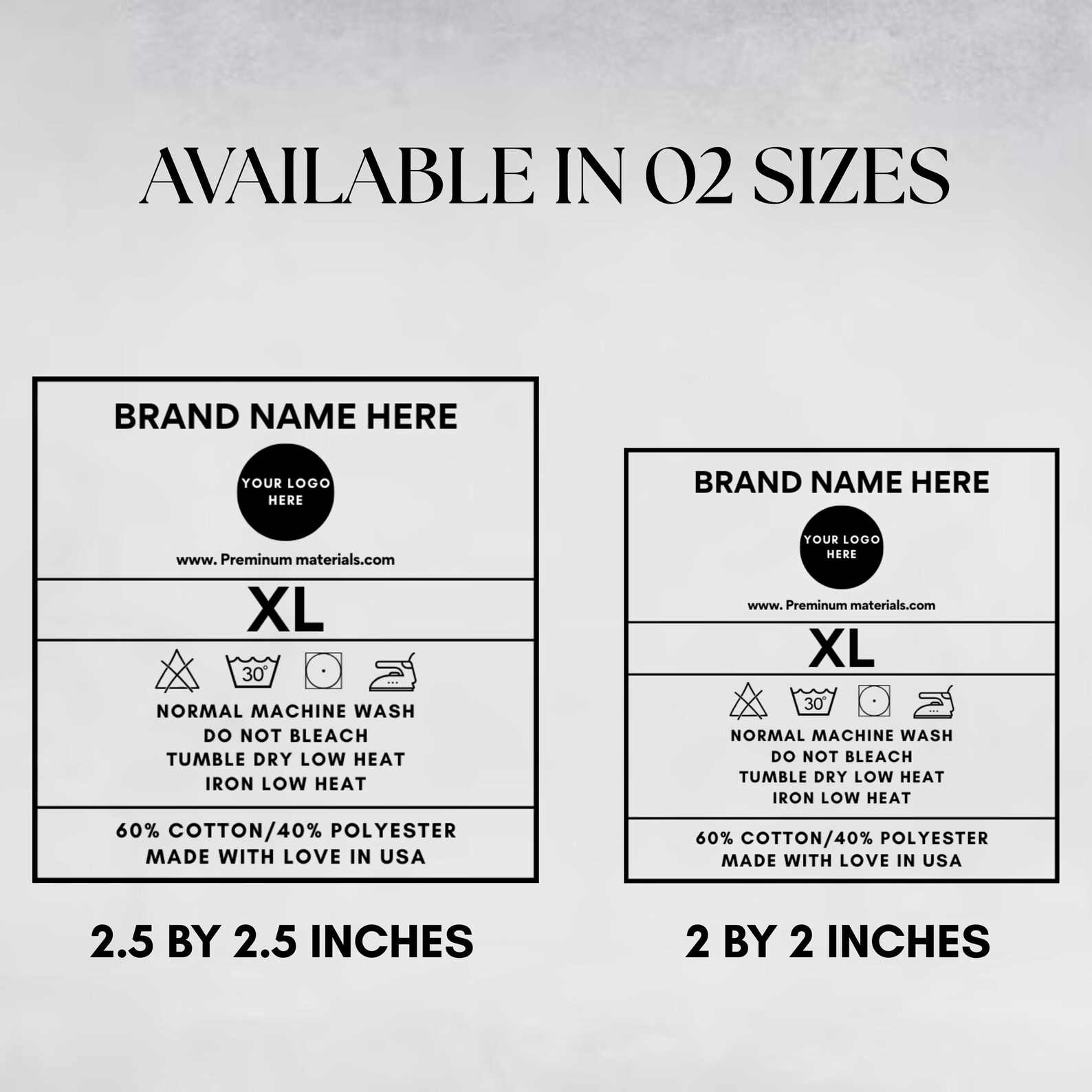 Neck Label Stickers Neck Label Template, Custom Tagless Label, Neck Labels, Custom Clothing ...