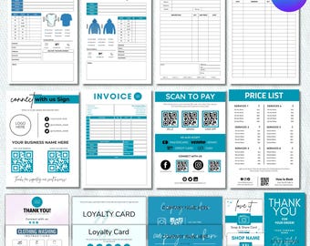 Paquete de negocio de ropa editable, plantillas de Canva (descarga digital)