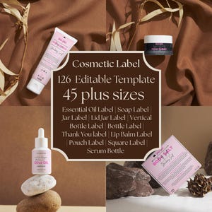 Skincare Label Bundle, Cosmetic Label Templates, Cosmetic Product Label, Body Product Label, Jar Labels, Beauty Product Label, Branding Kit