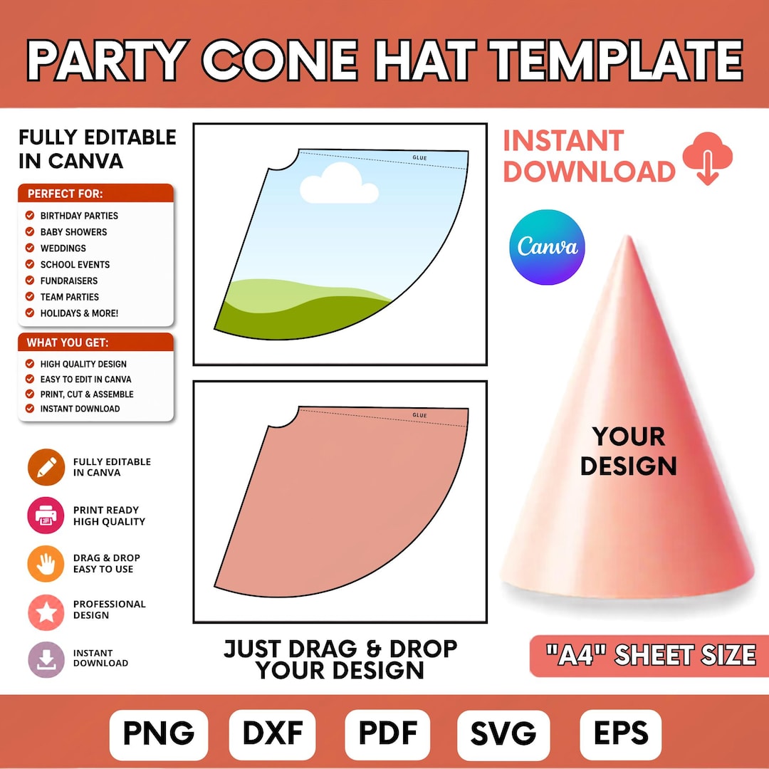 party-cone-hat-template-for-adults-and-kids-diy-canva-birthday-party