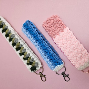 Pulsera de crochet, llavero, llavero, regalo, multicolor, hecho a mano, correa de muñeca