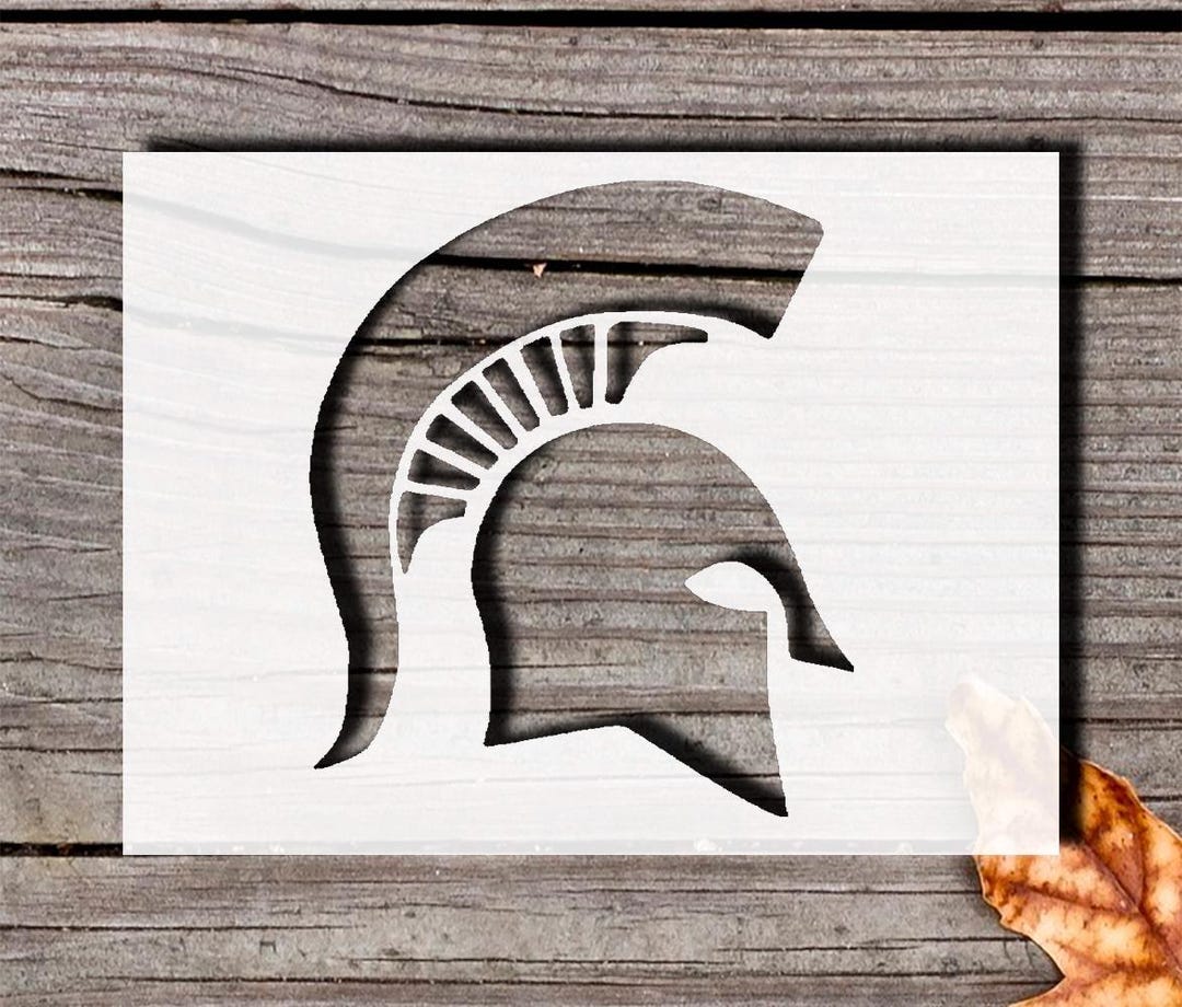 Spartan Helmet Stencil - Reusable Plastic DIY Craft Template for Wall ...