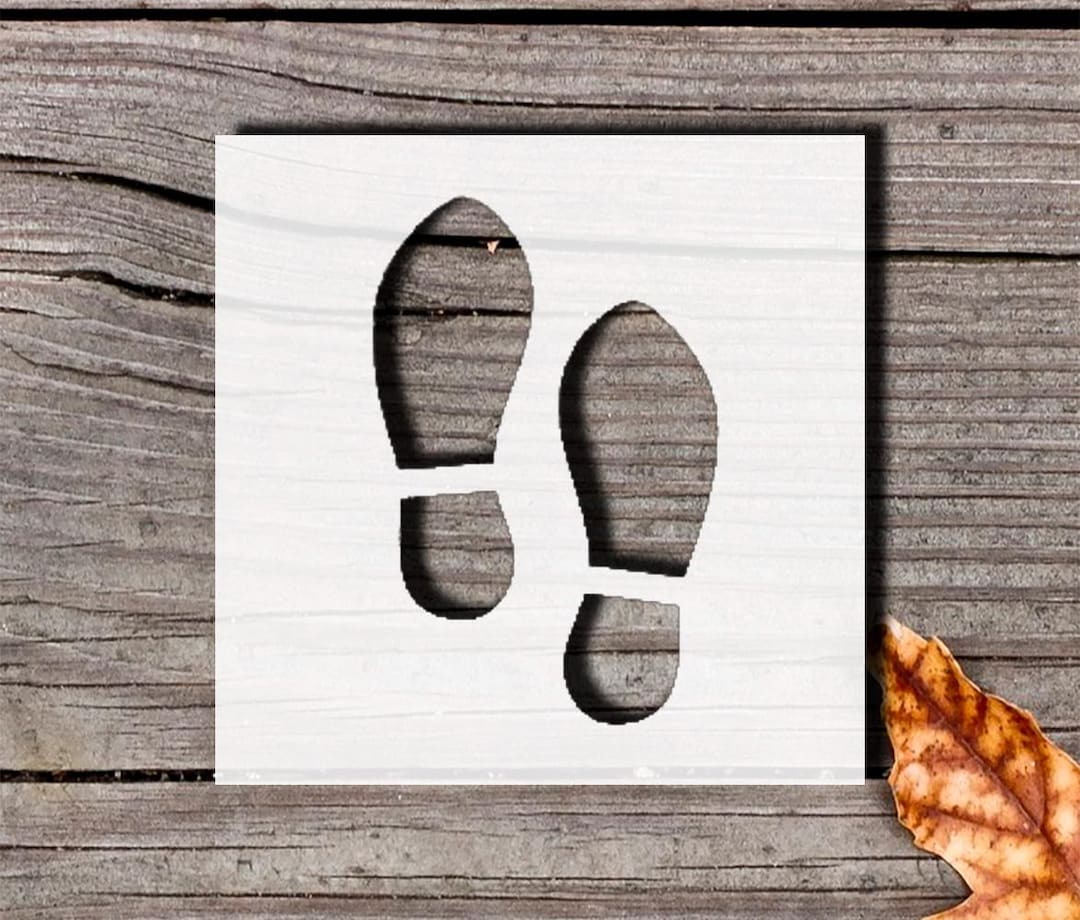 Shoe Print Stencils for Painting 8 Inch – Reusable Plastic Template for ...