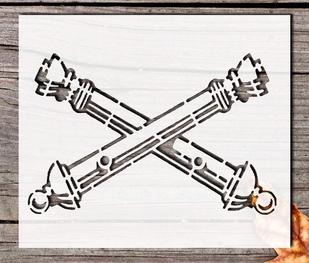 US Army Field Artillery Crossed Cannons Vinyl Decal - 6 Inches, White, US Seller