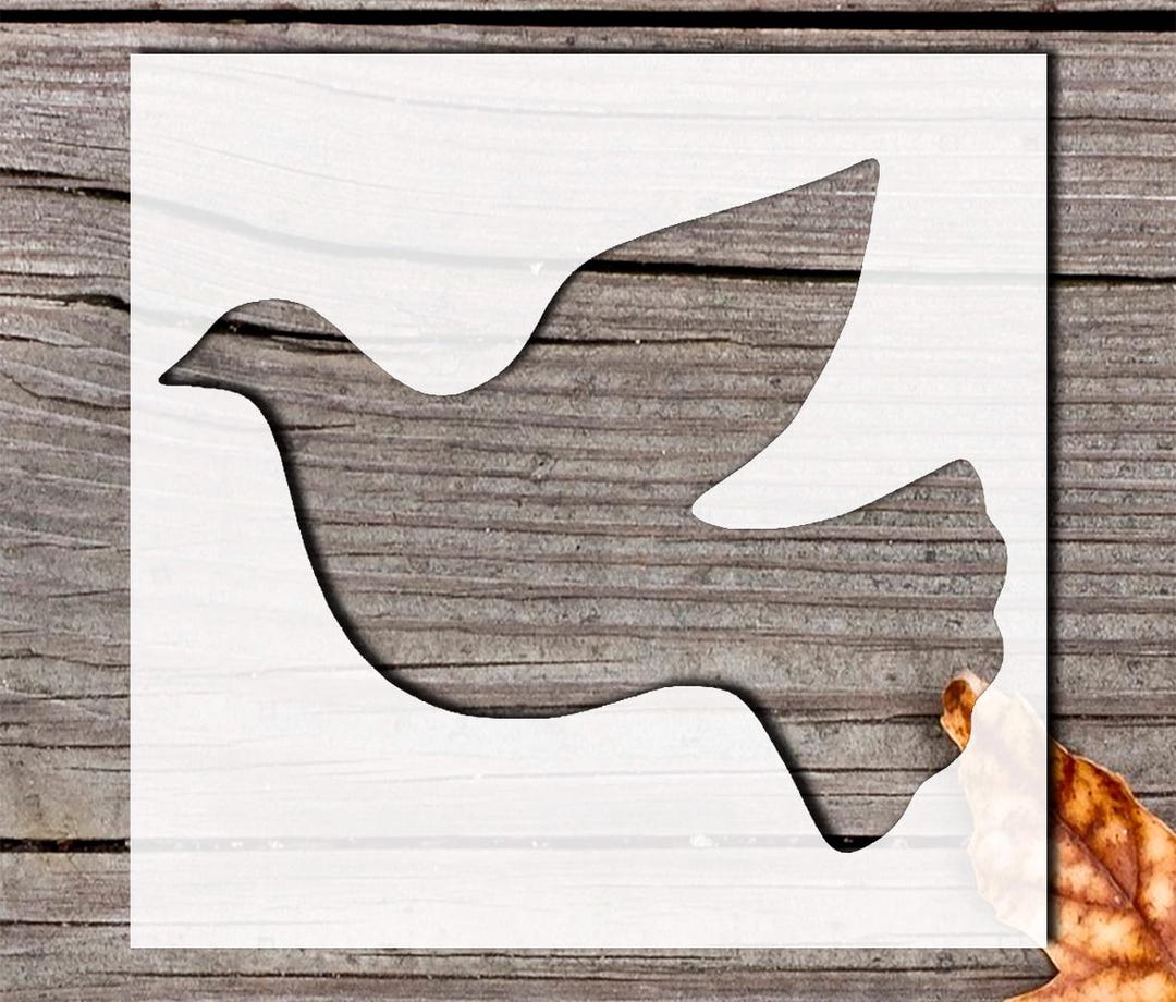 Dove Stencils for Painting 4x4 Inch – Reusable Plastic Template for DIY ...