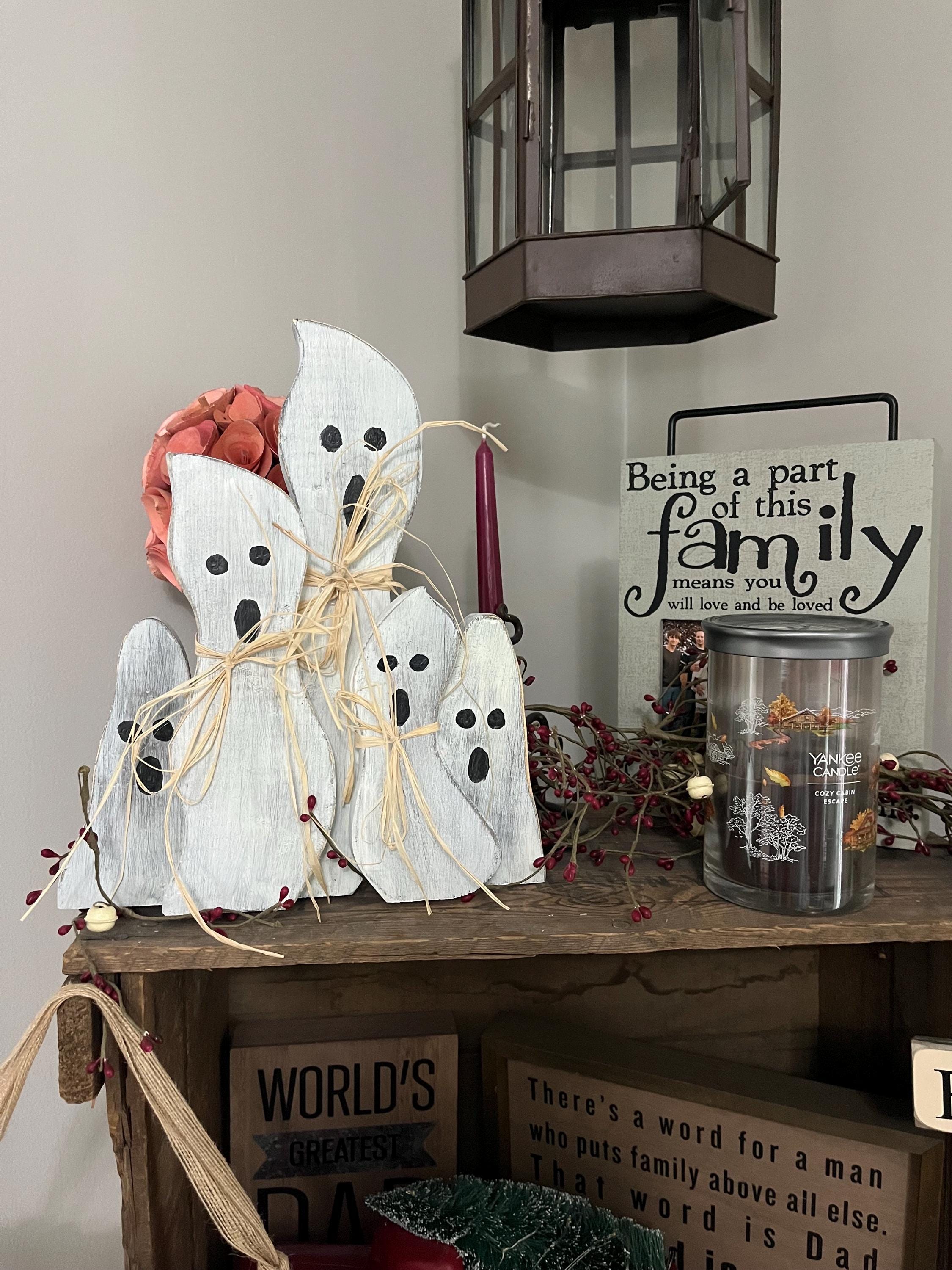 Wooden Ghost Decor, Ghost Family, Fall Decor, Handcrafted, Rustic ...