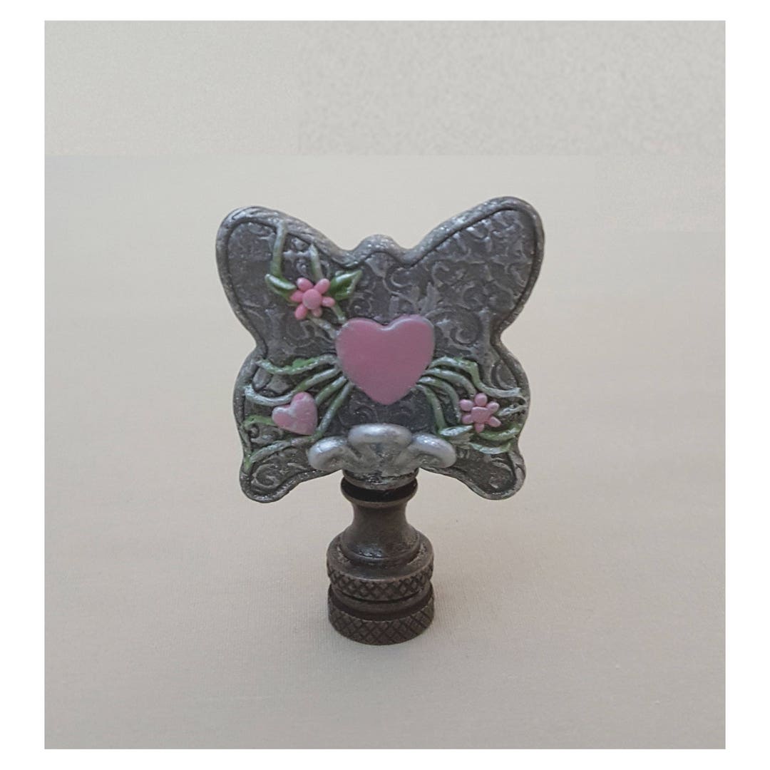 Embossed Filigree Butterfly Lamp Finial Etsy