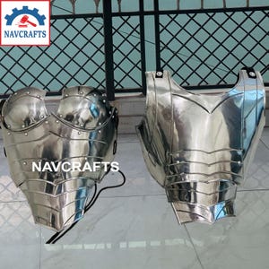 Steel Lady Jacket Medieval Breastplate Knight Cuirass Female Fantasy Armor Brave Lady Armor LARP Costume Halloween Chest Plate Corset Armor
