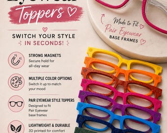 Magnetic Eyeware Glasses Toppers