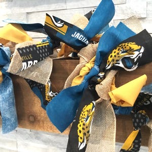7&#39; Jacksonville Jaguars Football / Jags Farmhouse Garland / Prezent dla fana Jaguars / Dekoracja pokoju gier Jaguars / Dekoracja jaskini człowieka Jags / Dzień gry Jags