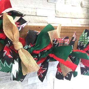 7&#39; Christmas Garland for Mantel / Christmas Farmhouse Garland / Christmas Decor / Christmas Tree Garland / Christmas Garland for Stairs