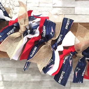 7&#39; New England Patriots Garland / Patriots Gift / Patriots Game Room Decor / Patriots Man Cave Decor / Patriots Fan Gift