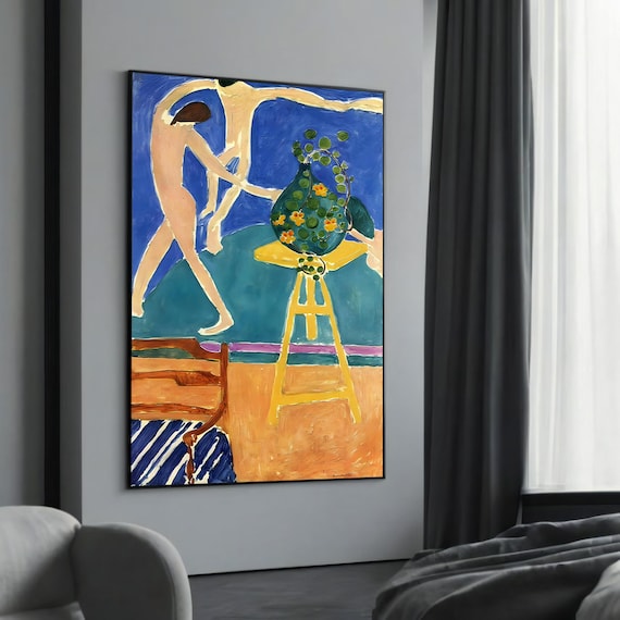 アンリ・マティス「花瓶と人物のある室内」キャンバス絵画 – ユニーク