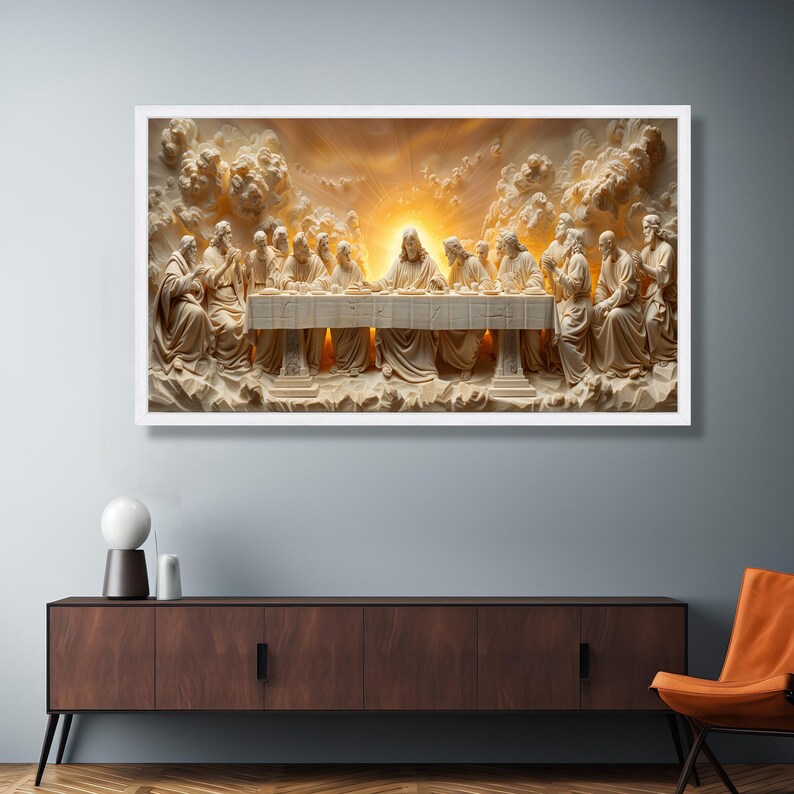 The Last Supper Canvas Wall Art, Religious Christian Decor, Jesus and ...