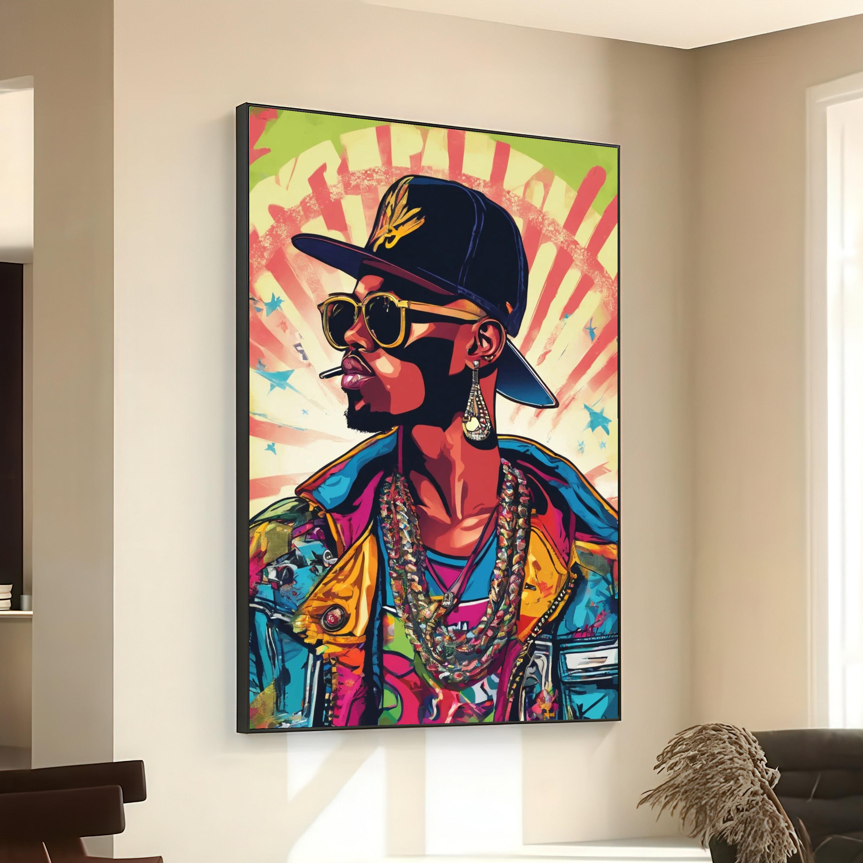 Urban Cool Portrait Canvas, Hip Hop Style Wall Art, Modern