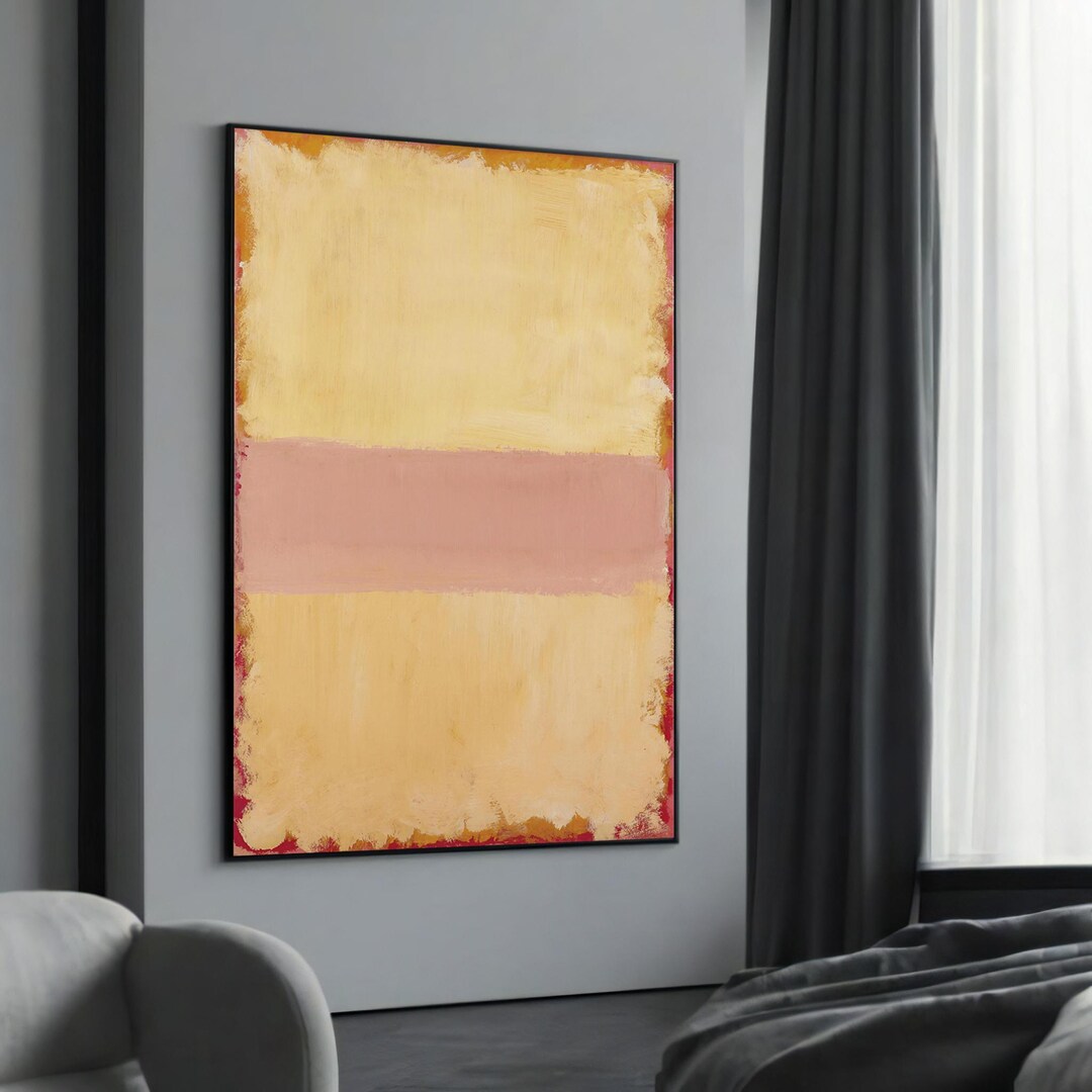 Mark Rothko Composition Mark Rothko’s Soft Abstract Composition - Gentle Yellow and Pink Layers ...