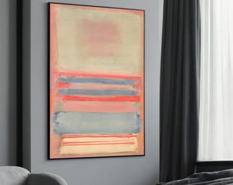Mark Rothko Pastel Abstract Canvas Print - Soft Color Field Wall Art - Museum Fine Art Reproduction