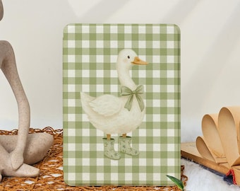 Funda para Kindle con diseño de patito adorable (modelo 2024), con correa de mano, compatible con Kindle de 6/6.8/7", Kindle Paperwhite de 12.ª/11.ª/10.ª generación y Kindle de 12.ª/11.ª/10.ª generación. Función de encendido/apagado automático.