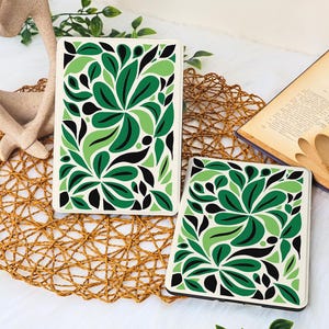 Green Art New Kindle Cases, Kindle PaperWhite Case, Kindle 10/11/12th,PaperWhite 11/10/12th, Personalised Kindle Case, Kindle Colorsoft Case
