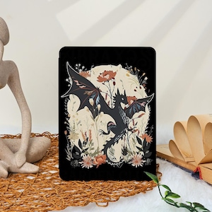 Custodia per Kindle 2022/2024 con motivo floreale Fourth Wing, custodia per Kindle Paperwhite 10/11/12 da 7" e 6,8", Kindle Colorsoft, custodia per Kindle 10/11/12 generazione