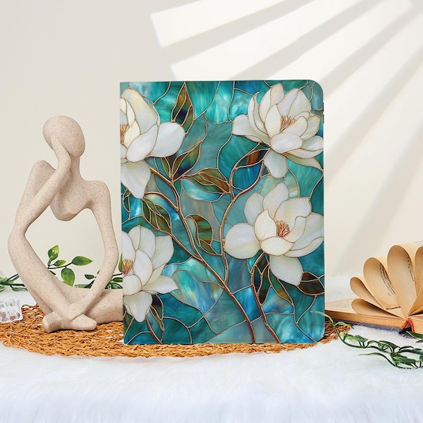 Aurora Borealis Flower iPad Case for iPad 11/10/9 2025 A16  M3 Air 7/6/5 11"10.9"13" 2024 Pro 12.9 Inch M4 M2 with Apple Pencil Holder Case