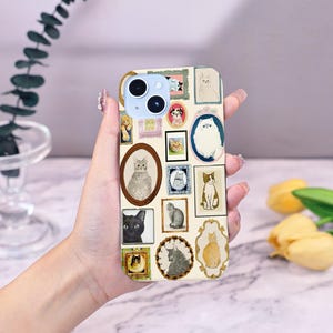 Cat Portraits iPhone Case for iPhone 16 15 14 13 12 Pro Max, 15 14 Plus, iPhone 13 12 Mini, X XS XR SE, iPhone 11 Slim/Tough Case Cover