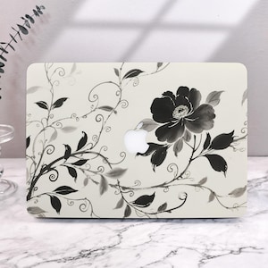 Ink Painting Floral MacBook Case Protective Laptop Cover for 2025 M4 Macbook Air 15/13&quot; Macbook Pro 13/14/15/16&quot; M1 M2 M3 2024 Laptop Cover