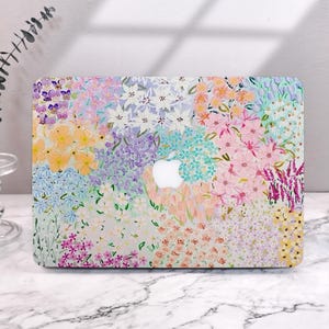 Oil Painting Flowers Art MacBook Case for 2025 M4 Air 15/13/11 Inch Macbook Pro 13/14/15/16 M1 M2 M3 2023 2024 Mac Protective Laptop Cover