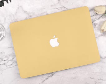 Capa amarela sólida para MacBook, compatível com os modelos New Air 15/13, Pro 13/14/15/16 (2025, 2024 e 2023) e M4, M3 e M2. Capa rígida protetora para laptop.