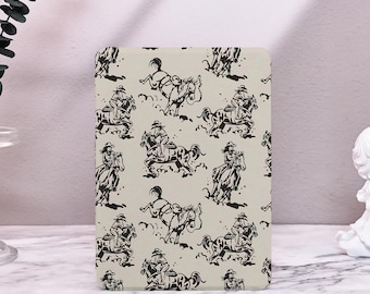 Funda para Kindle Paperwhite de 7 pulgadas con temática de vaquero y rodeo del oeste, color suave, para Kindle Paperwhite de 10.ª y 11.ª generación (2024/2022)