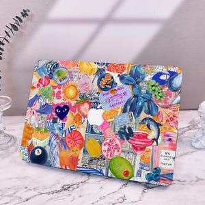 Colorful Collages Macbook Case MacBook Air 13/15 Macbook Pro 14/15/16 Macbook 13&#39; M1 M2 M3 A2338 A2681 A2337 Aesthetic Cover 2022 2023 2024