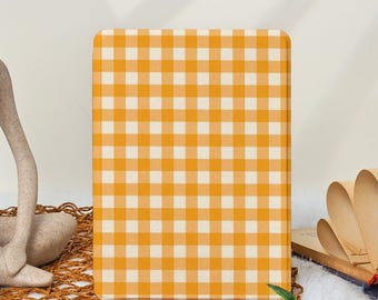 Yellow Checkered Kindle Case For Kindle 11th Gen 2022 Case, Kindle 2024 Case, Paperwhite 7'' Cover, Kindle 12th Case, Christmas Gift