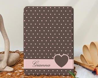 Funda Kindle con nombre personalizado de lunares para Kindle Paperwhite (generación 12/11/10), Kindle de 6", 6.8" y 7", Kindle 2024 y 2022, funda para Kobo Clara