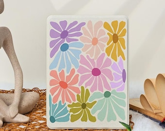 Capa para Kindle com estampa de flores artísticas e alça de mão para Kindle Paperwhite 12ª geração e todos os modelos. Presente exclusivo para amantes de livros. Capa com função de ativação/desativação automática.
