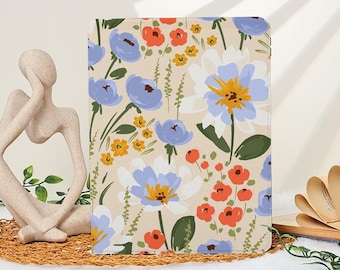 Flowers iPad Case for 2025 A16 Case iPad 7/8/9/10 Case iPad 2022/2023/2024 Case iPad Pro 11" iPad Mini 7/6 iPad 9.7" 10.2" 10.9" 12.9" Case