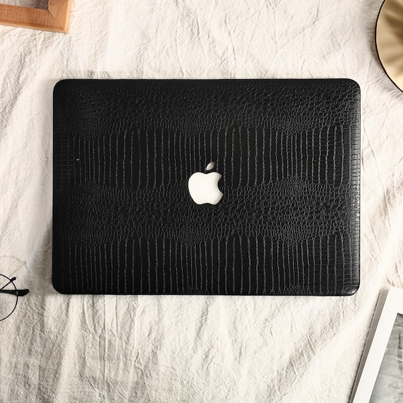 Black Crocodile Leather MacBook Case Soft Laptop Case for MacBook